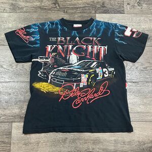 Vintage 90s Dale Earnhardt The Black Knight AOP NASCAR Tee USA Single - Sz Large